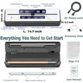 FETERVIC 8 in 1 Food Vacuum Sealer Machine 90KPA 130W with Built-in Cutter, LED Digital display, 6 Food Sealer Modes for Food Storage with 20Pcs Seal Bags Kit