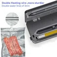 FETERVIC 8 in 1 Food Vacuum Sealer Machine 90KPA 130W with Built-in Cutter, LED Digital display, 6 Food Sealer Modes for Food Storage with 20Pcs Seal Bags Kit