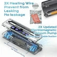 FETERVIC 8 in 1 Food Vacuum Sealer Machine 90KPA 130W with Built-in Cutter, LED Digital display, 6 Food Sealer Modes for Food Storage with 20Pcs Seal Bags Kit