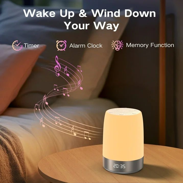 FETERVIC White Noise Machine with Night Light& Alarm Clock – 32 Soothing Sounds, Smart App Control, Timer & Memory, Portable Sleep Sound Machine for Baby, Adults & Travel