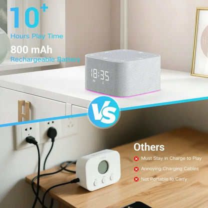 FETERVIC White Noise Sound Machine with Nightlight & Alarm Clock, Sound Machine for Sleep with 32 Soothing Sounds, Adjustable Volume Brightness, Timer for Bedrooms - Ideal for Sleep Relaxation